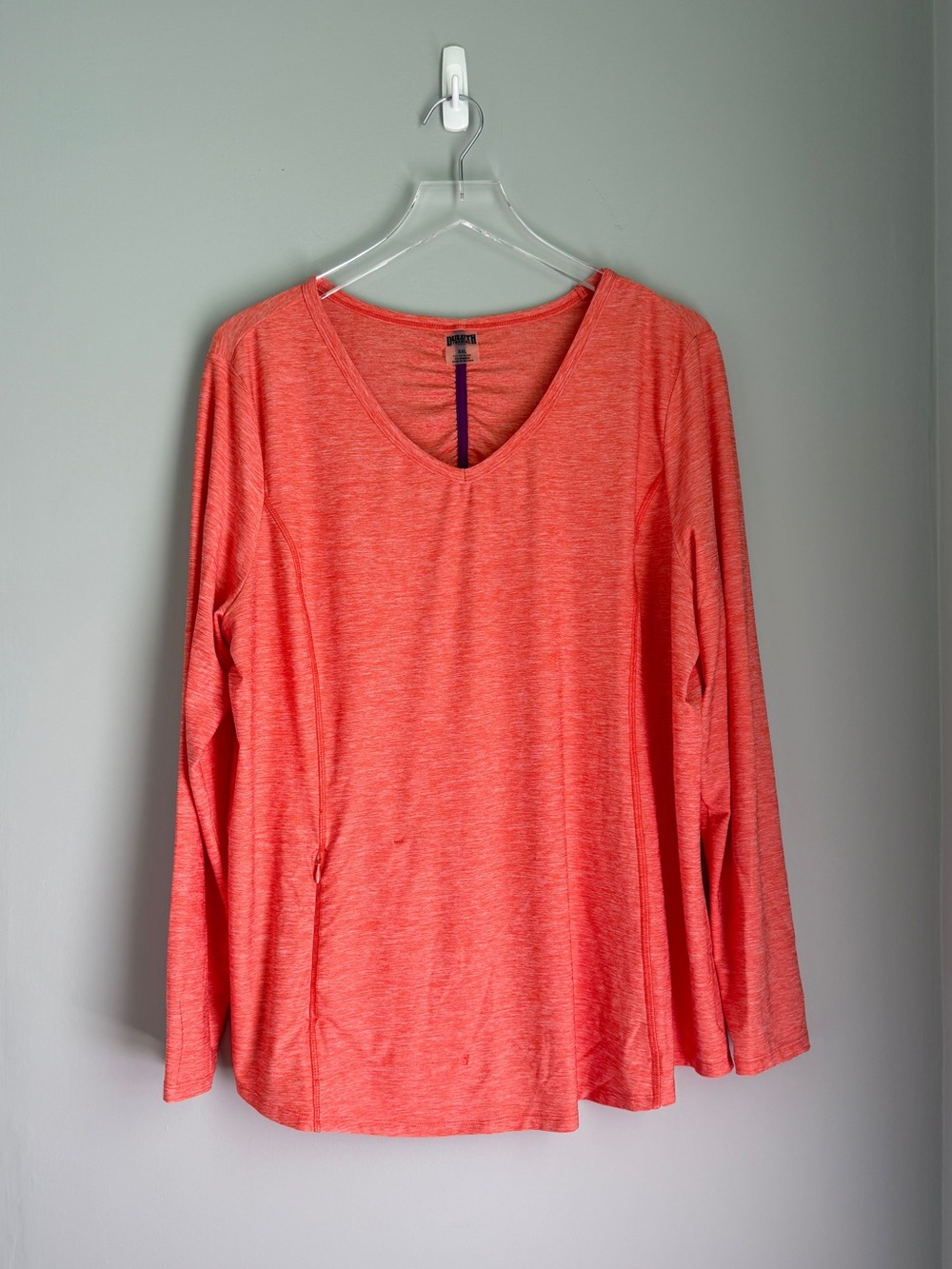 Armachillo Cooling V-Neck Long Sleeve Shirt Duluth Trading Company Heathered XXL